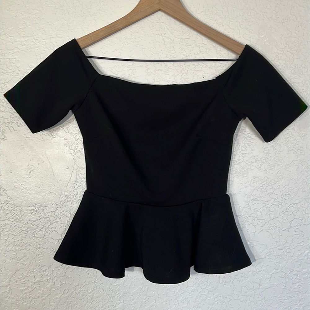Black off shoulder top